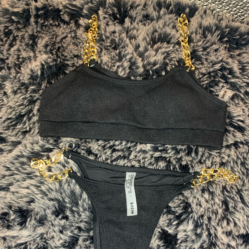 black SHEIN bathing suit